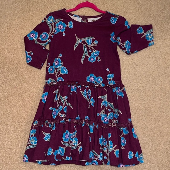 Robe Fille Tea Collection Taille 5 Imprimée - 100% Coton, Sans Manches, Occasion Très Bon état